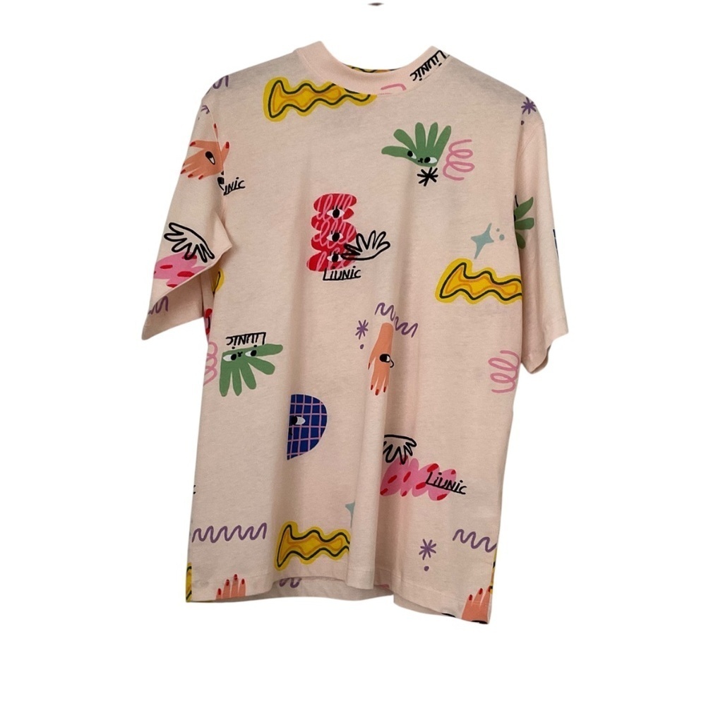 Liunic H&M Youth Kids T-Shirt 16/18 Multicolor Short Sleeve Artsy Skater Lounge